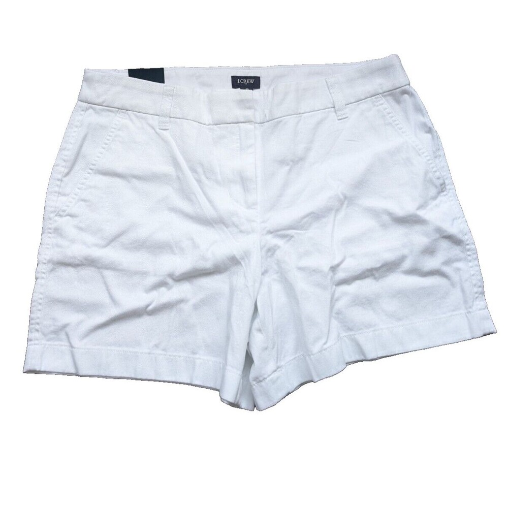 J. Crew Women's Short 5in Classic Chino Cotton White Size 8